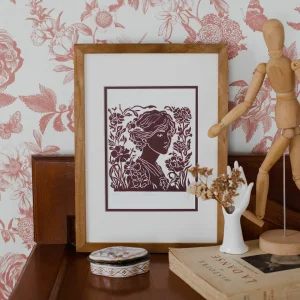 Linogravure Art Nouveau