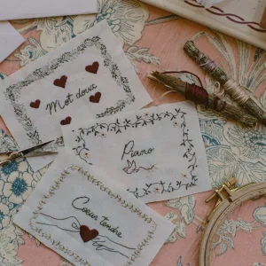 modèle de broderie Mots doux