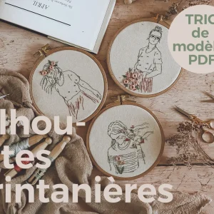 modèle de broderie silhouettes printanières